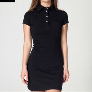 American Apparel polo dress in black